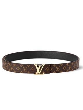 Louis Vuitton Iconic 30/75 Monogram Brown Belt, Reversible To Black